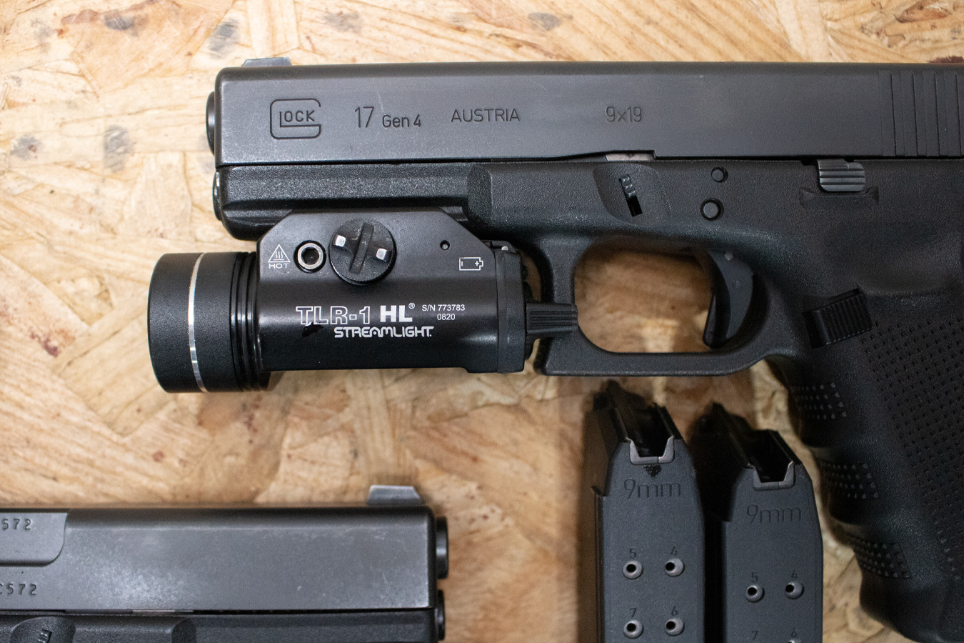 GLOCK 17 Gen4 9mm Police Trade-In Pistols with Night Sights and TLR-1 Light (Very Good Condition)